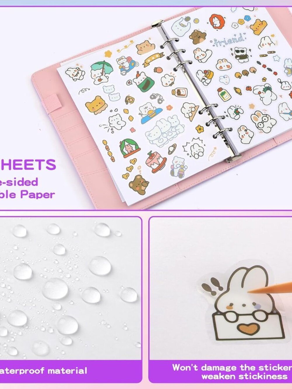 Reusable Sticker Book,Sticker Collecting Book,A5 Sticker Collecting Album - Picture 4 of 7